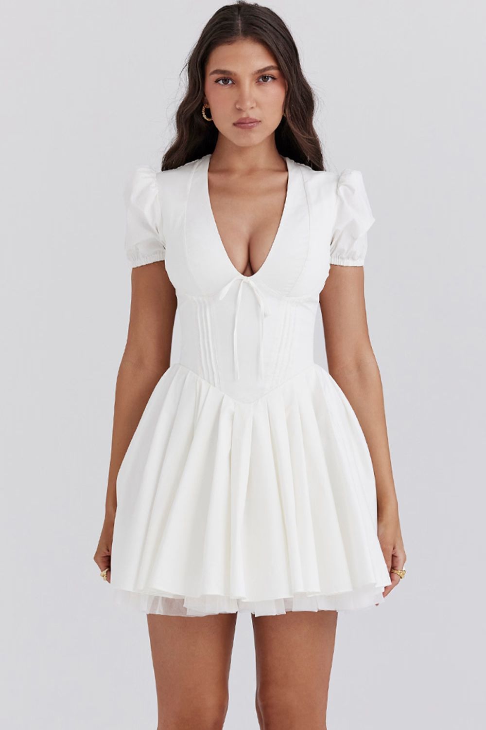 JULIET MINI DRESS - WHITE