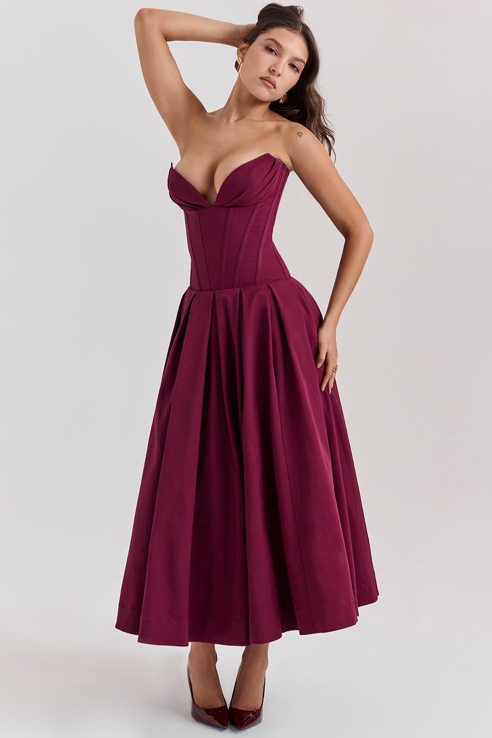 ELODIE MAXI DRESS - WINE