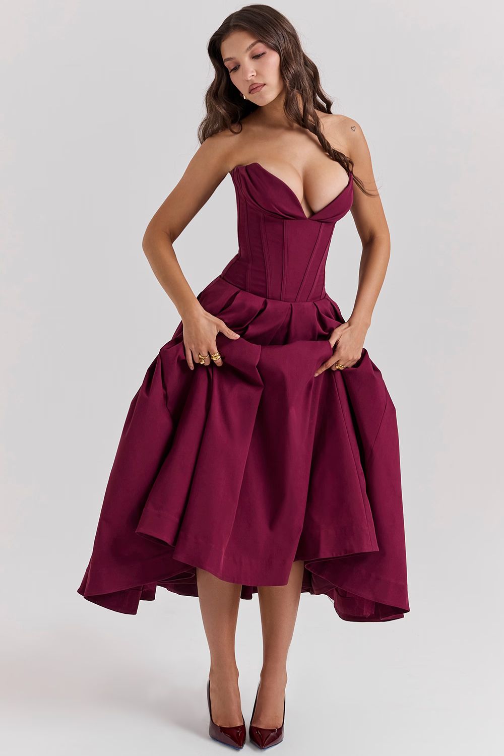 ELODIE MAXI DRESS - WINE