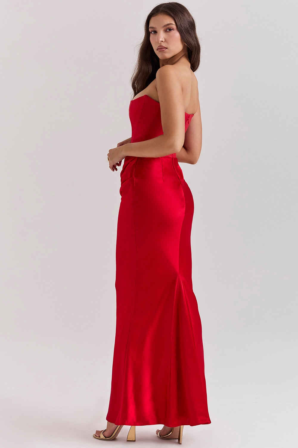 SERAPHINE CREPE GOWN  - RUBY