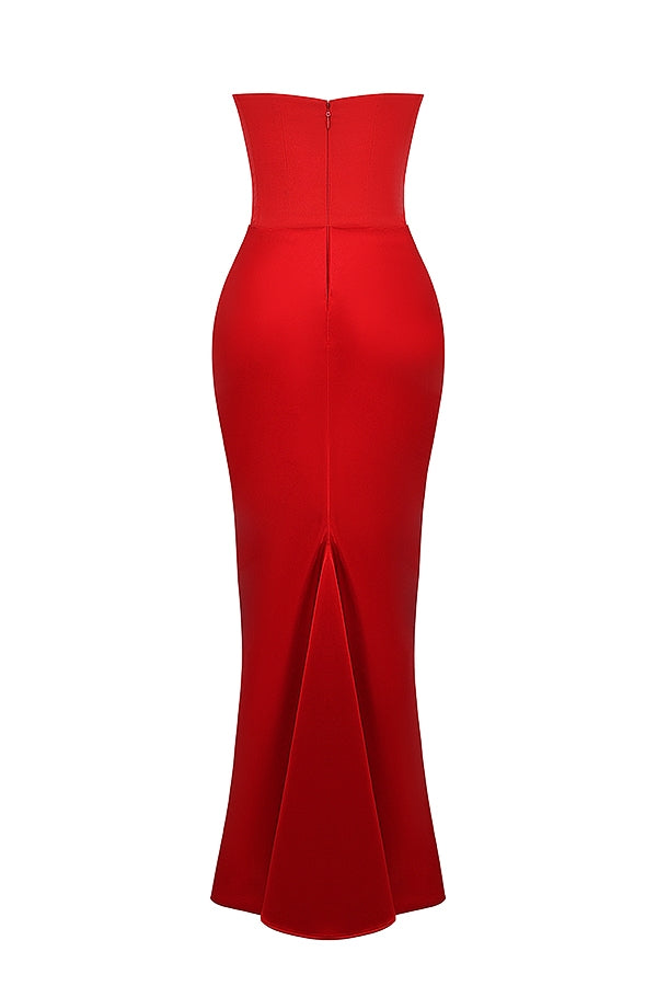 SERAPHINE CREPE GOWN  - RUBY