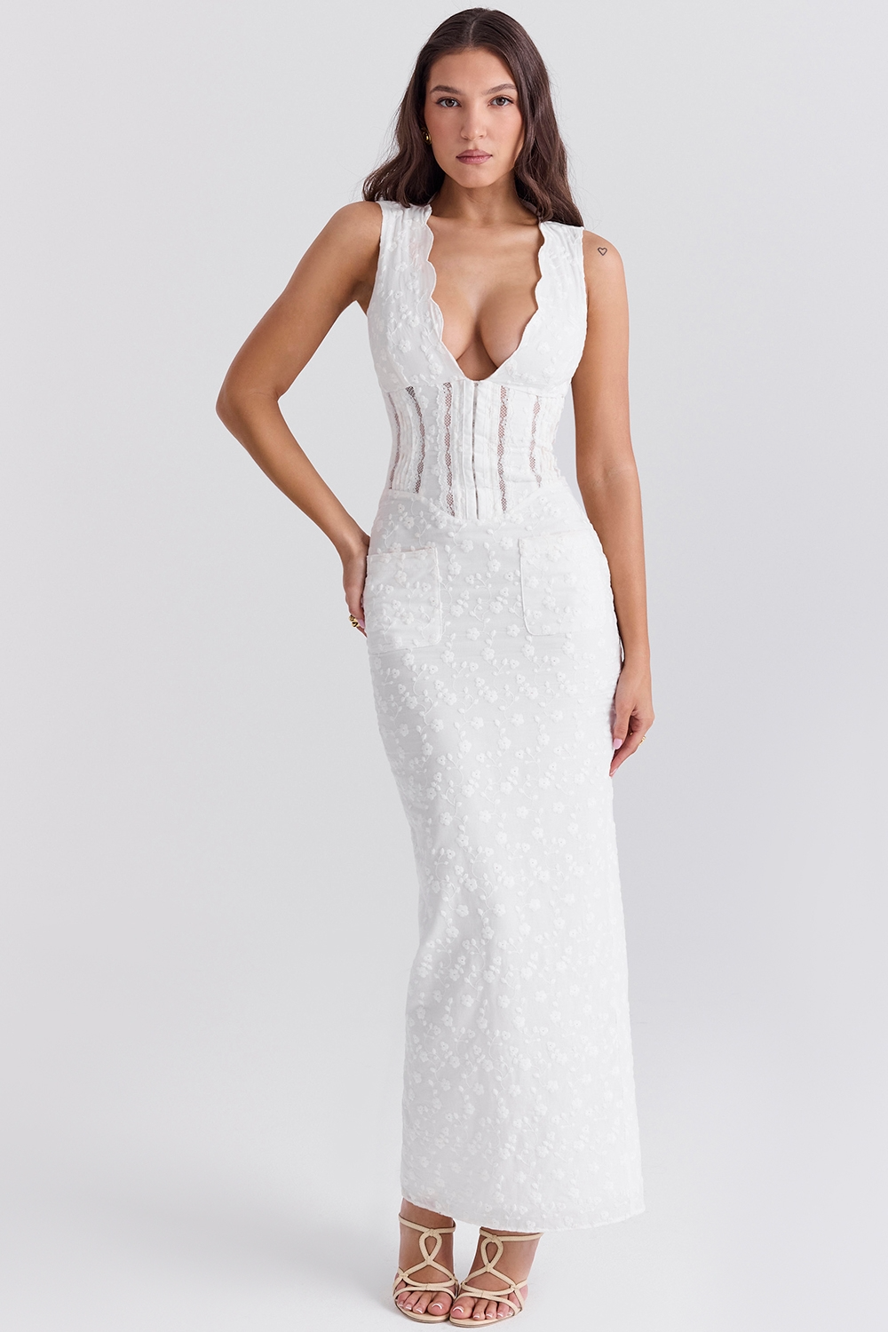 EMILIA MAXI DRESS - WHITE