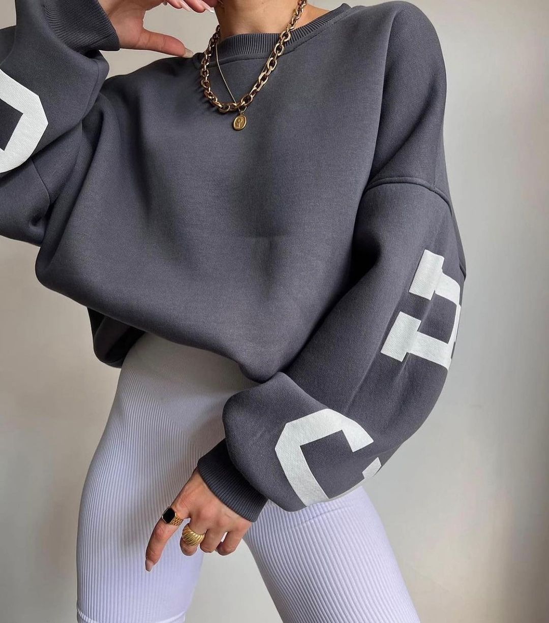 Emery Oversized Varsity Sweatshirt